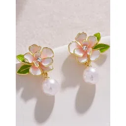 AKISON JEWELS Women White Floral Beaded Earrings-picture-29