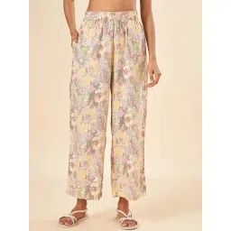 Akkriti by Pantaloons Beige Printed Flared Pants-picture-40