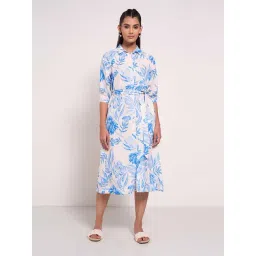 Akkriti by Pantaloons Blue Printed Casual Dress-image-6