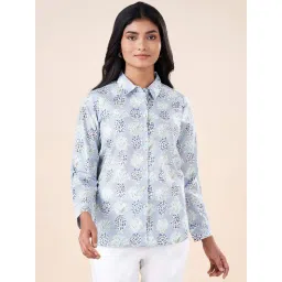 Akkriti by Pantaloons Blue Printed Shirt-picture-10
