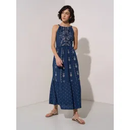 Akkriti By Pantaloons Blue Regular Fit Printed Dress-image-34