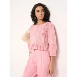 AKKRITI BY PANTALOONS Embroidered Cotton Top-image-39