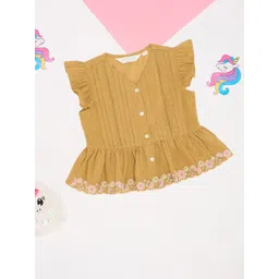 AKKRITI BY PANTALOONS Floral Print Cotton Peplum Top-picture-33