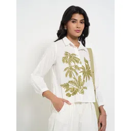 AKKRITI BY PANTALOONS Floral Print Cotton Shirt Style Top-picture-29