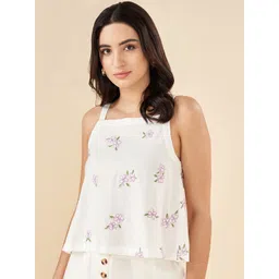 AKKRITI BY PANTALOONS Floral Print Cotton Top-image-42