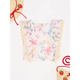 AKKRITI BY PANTALOONS Floral Print Cotton Top-picture-27