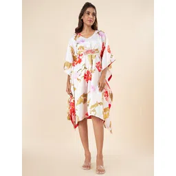 AKKRITI BY PANTALOONS Floral Print Kaftan Dress image 5