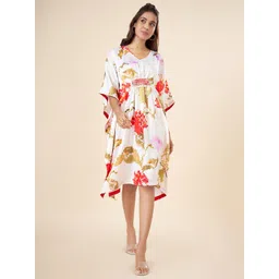 AKKRITI BY PANTALOONS Floral Print Kaftan Dress image 1