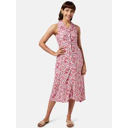 AKKRITI BY PANTALOONS Floral Printed Shirt Midi Dress-picture-33