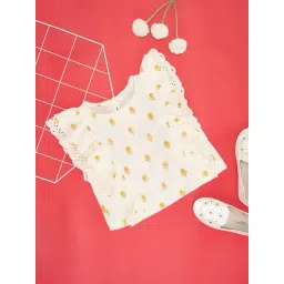 Akkriti by Pantaloons Girls Beige Print Top-picture-37