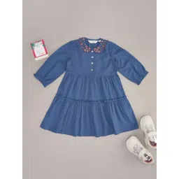Akkriti by Pantaloons Girls Bluefin Regular Fit Dress-picture-39