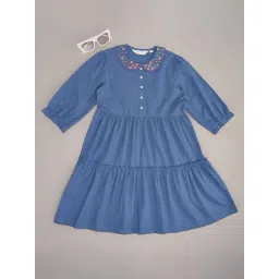 Akkriti by Pantaloons Girls Bluefin Regular Fit Dress-picture-41