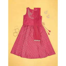 Akkriti by Pantaloons Girls Calypso Coral Embroidery Lehenga Cholis-picture-27