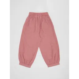 Akkriti by Pantaloons Girls Coral Pink Embroidery Pants image 2