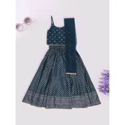 AKKRITI BY PANTALOONS Girls Embellished Ready to Wear Lehenga & Blouse With Dupatta-picture-38