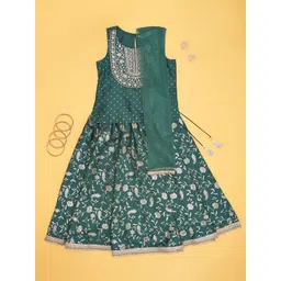 AKKRITI BY PANTALOONS Girls Embellished Sequinned Ready to Wear Lehenga & Blouse With Dupatta-picture-27