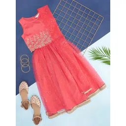 AKKRITI BY PANTALOONS Girls Embroidered Ready To Wear Lehenga & Blouse With Dupatta-picture-31