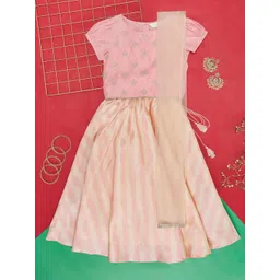 AKKRITI BY PANTALOONS Girls Embroidered Ready to Wear Lehenga & Blouse With Dupatta-picture-40