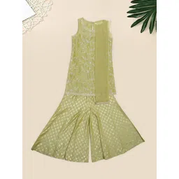 AKKRITI BY PANTALOONS Girls Floral Embroidered Regular Kurta with Palazzos & With Dupatta-picture-41