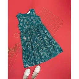 akkriti by pantaloons Girls Floral Print Round-Neck Dress-picture-12