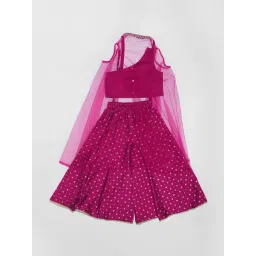 Akkriti by Pantaloons Girls Grape Wine Embroidery Suit Set image 2