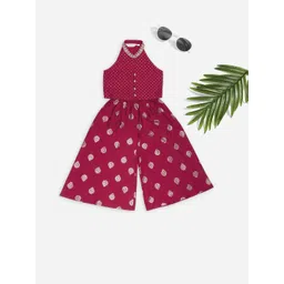 AKKRITI BY PANTALOONS Girls Printed Top With Palazzos Clothing Set-image-3