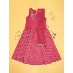 AKKRITI BY PANTALOONS Girls Ready to Wear Lehenga & Blouse With Dupatta-picture-17