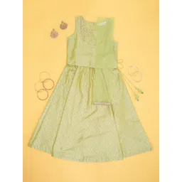 AKKRITI BY PANTALOONS Girls Ready to Wear Lehenga & Blouse With Dupatta-picture-21