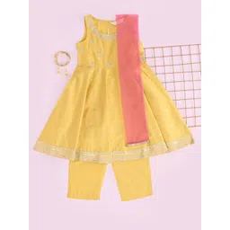 AKKRITI BY PANTALOONS Girls Regular Kurta with Trousers & With Dupatta-picture-39