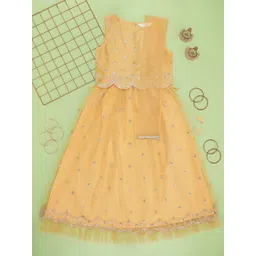 AKKRITI BY PANTALOONS Girls Sequinned Ready to Wear Lehenga & Blouse With Dupatta-picture-34
