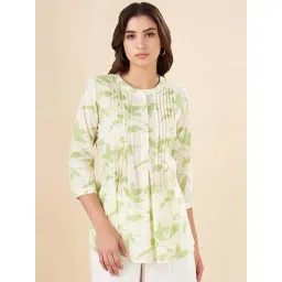 Akkriti by Pantaloons Green Printed A Line Short Kurti-picture-26