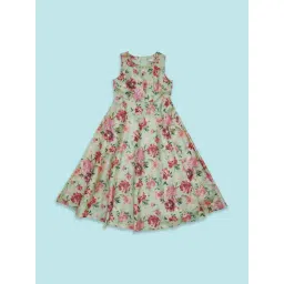 Akkriti by Pantaloons Kids Aqua Blue & Pink Floral Print Dress-image-29