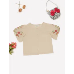 Akkriti by Pantaloons Kids Egret Cotton Printed Regular Fit Top-image-21
