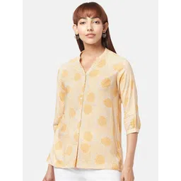 AKKRITI BY PANTALOONS Mandarin Collar Printed Tunic-image-15