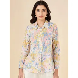 Akkriti by Pantaloons Multicolored Floral Print Shirt-picture-11
