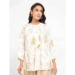 Akkriti By Pantaloons Off White Regular Fit Printed Tunic-picture-31