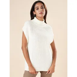 Akkriti by Pantaloons Off-White Self Pattern Sweater-picture-36