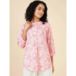 Akkriti by Pantaloons Pink Cotton Printed A Line Short Kurti-picture-20