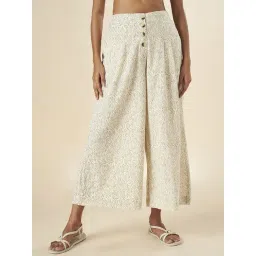 Akkriti by Pantaloons White Cotton Printed Culottes-picture-12
