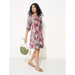 AKKRITI BY PANTALOONS Women Floral Printed Fit & Flare Dress-picture-42