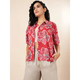 AKKRITI BY PANTALOONS Women Floral Printed Shirt Style Top-picture-40