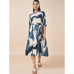 AKKRITI BY PANTALOONS Women Printed Fit & Flare Dress-image-33