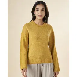 akkriti by pantaloons Women Ribbed Pullover with Round Neck-picture-52