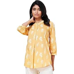 akkriti by pantaloons Women's Cotton Regular Fit Tunic Shirt-picture-27