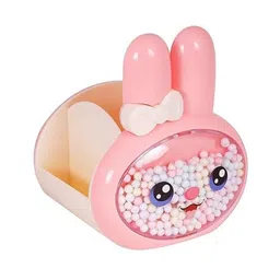 AKN TOYS Cute Bunny Design Pen & pencil Holder , Desktop Stationery Organizer , 3 Compartments (colour may vary )-image-9
