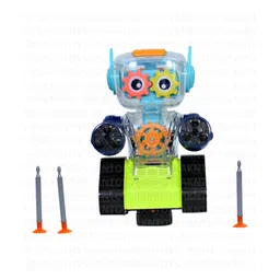 Akn Toys Gear Simulation Mechanical Sound and Light Robot Toy Mechanical Robot Electric 3 D Robot with 360 Degree Rotation Bullet Launcher Robot Toy(color N Design May Vary)-picture-10