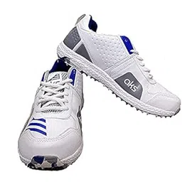 aks Australia Cricket Studs Rubber White/Blue Size 11 With Padded Cotton Socks Ankle White/Grey-picture-22