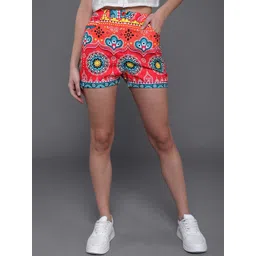 AKS Women Floral Printed Slim Fit Cotton Shorts-picture-13