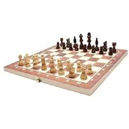 akshaj 11"X11" Morex Wooden Foldable Chess Set, Chess Game For Kids Adults 4 cm Chess Board-picture-24