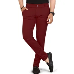 Akshat Enterprise Men Casual Maroon Trousers-picture-26